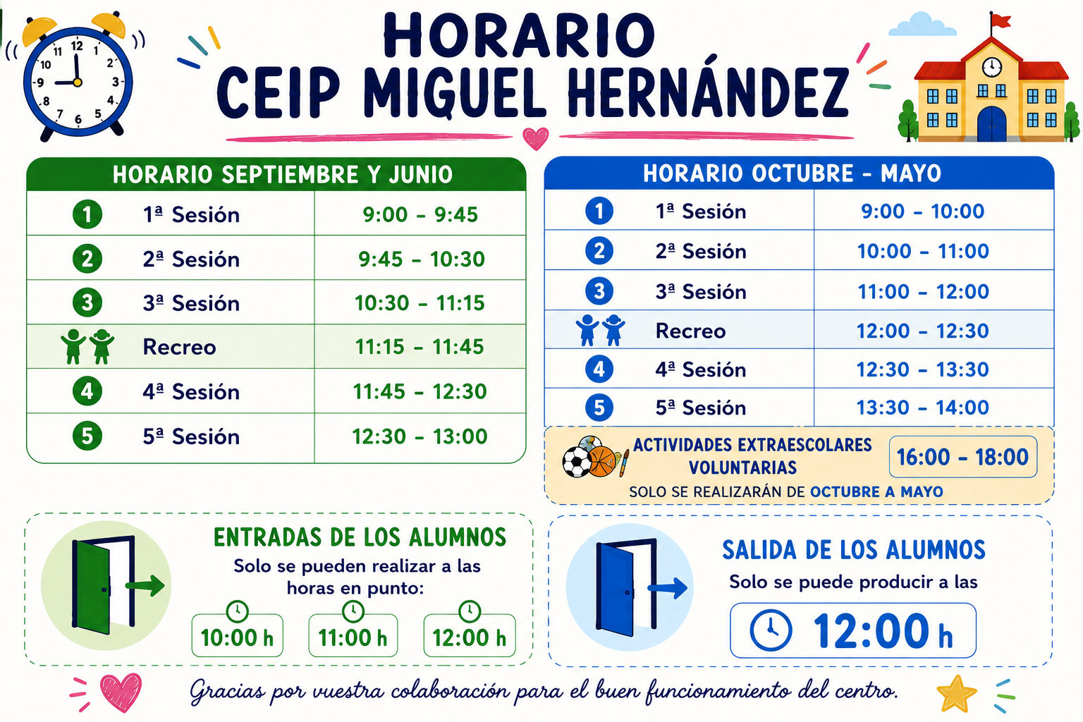 HORARIOS 25-26