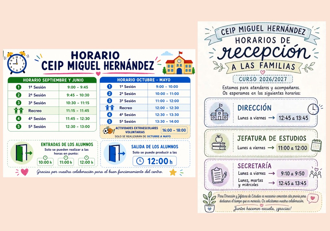 HORARIOS 25-26 HORARIOS 25-26